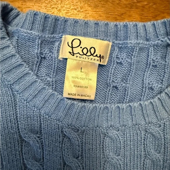 Blue Cable Knit Sweater - Picture 2 of 7